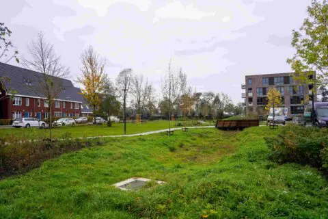 Op de foto is een woonwijk te zien. Een van de projecten in het onderzoek van Atab.