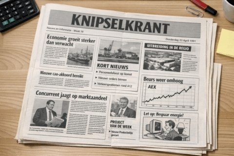 Een stockfoto van een krant als sfeerbeeld.