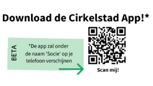 Cirkelstad app met QR code